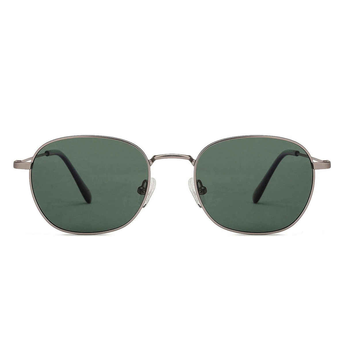 Vincent Chase By Lenskart Unisex Solid Round Sunglasses | Matte Gunmetal - L