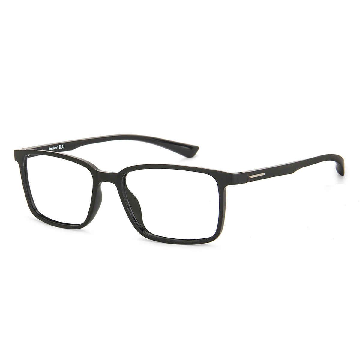 Lenskart Blu Unisex Solid Plastic Computer Glasses | Black - L