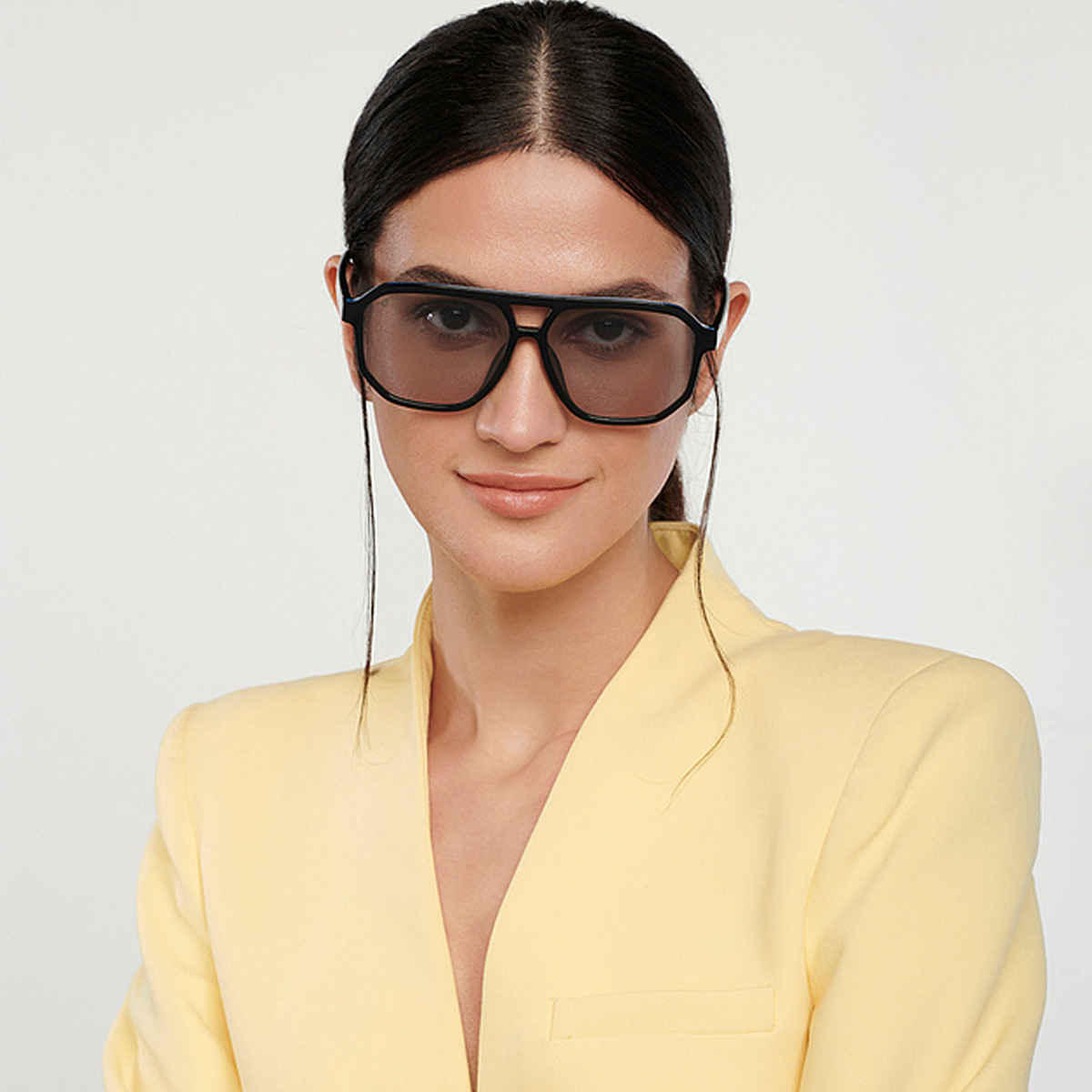 Vincent Chase By Lenskart Unisex Geometric Stainless Steel Hexagonal Sunglasses | Assorted - L