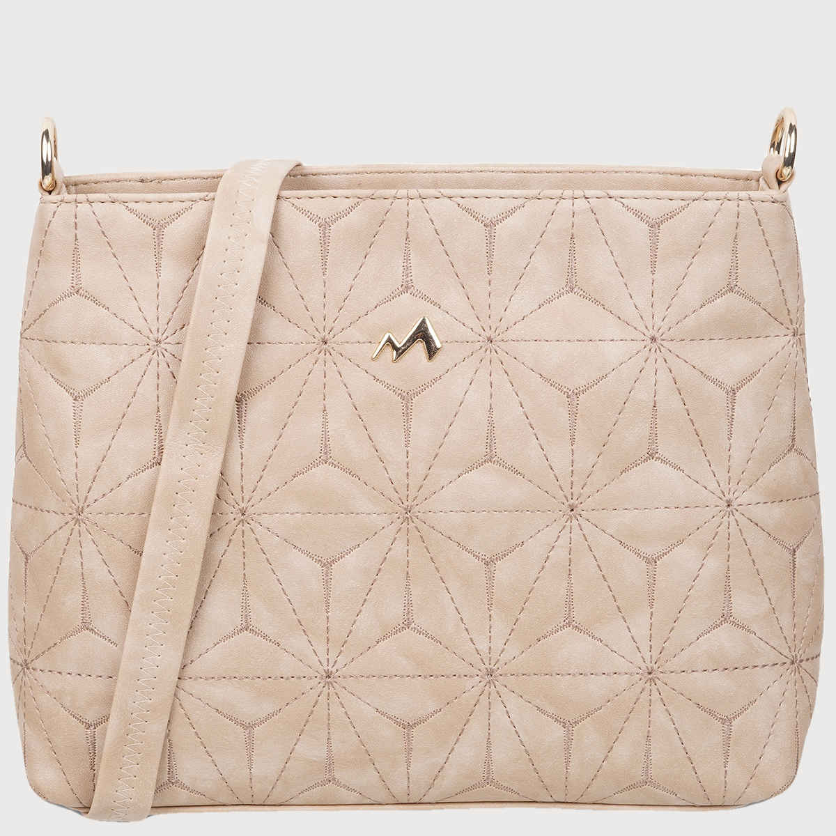 Metro Beige Synthetic Sling Bag for Women | 66-176-20