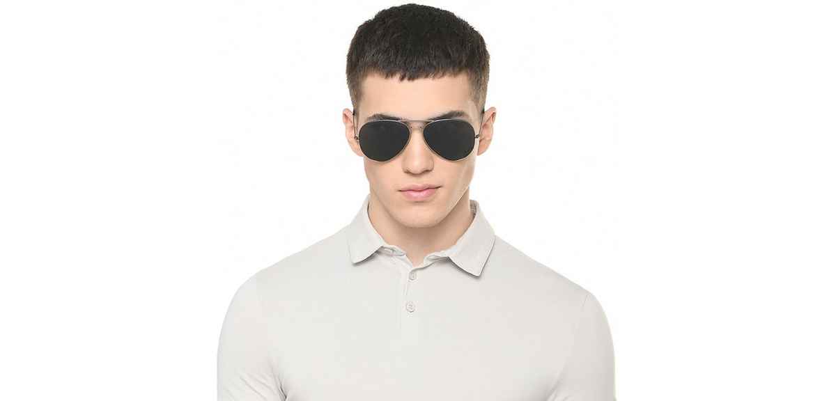 Grey Gunmetal Full Rim Aviator Vincent Chase VC Sun Metal VC S17516 Sunglasses