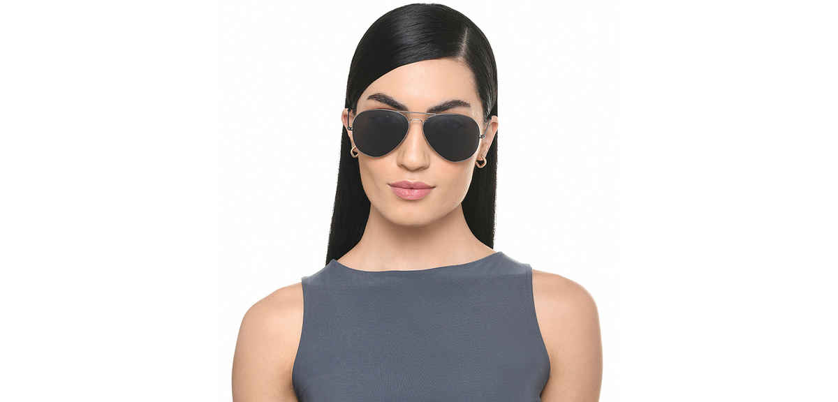 Grey Gunmetal Full Rim Aviator Vincent Chase VC Sun Metal VC S17516 Sunglasses