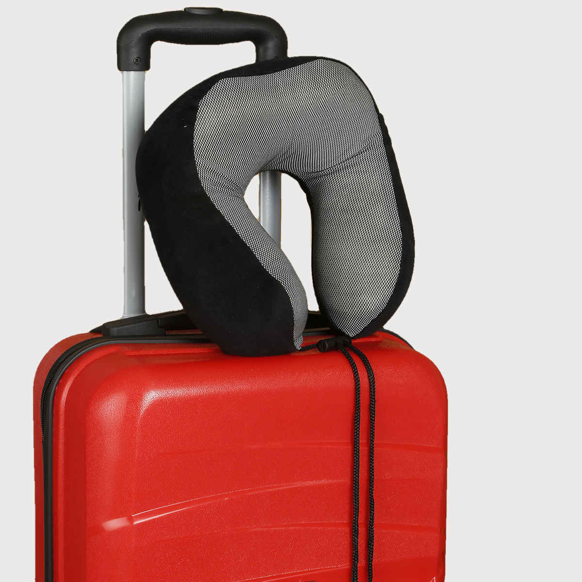 Kaaytee Memory Foam Travel Neck Pillow for Airplane & Car Neck Support Cushion | Black