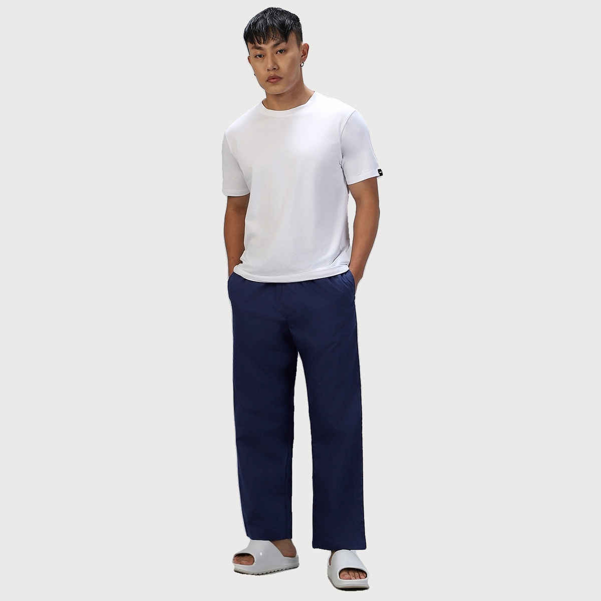 Bewakoof Men's Pyjamas | Navy - L