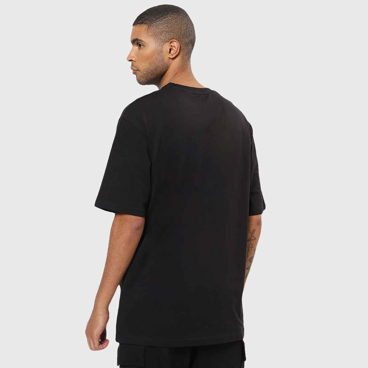 Mad Over Print Men's Meme Oversized T-shirt | Black - XL