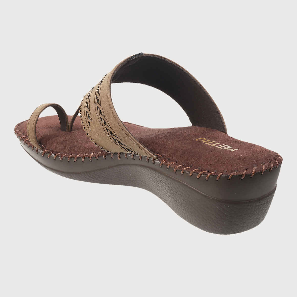 Metro Women Brown Color Heel Slip On Ethnic | Size UK 8 | 44-21