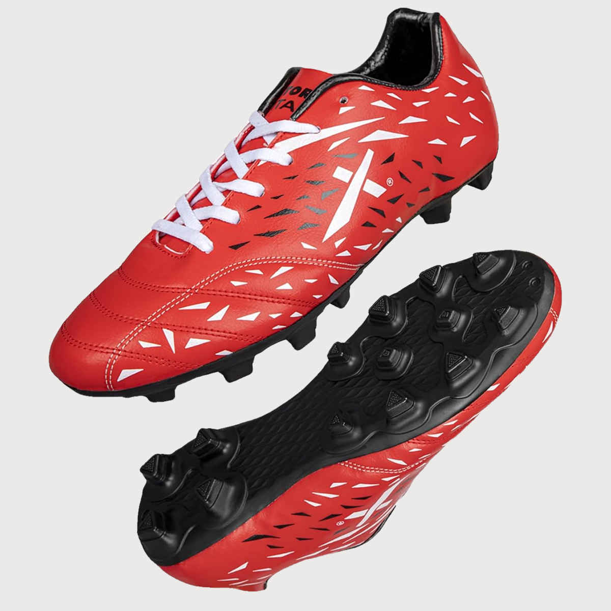 Vector X Titan Football Shoes For Mens Sports And Athletic|Red Size - 10