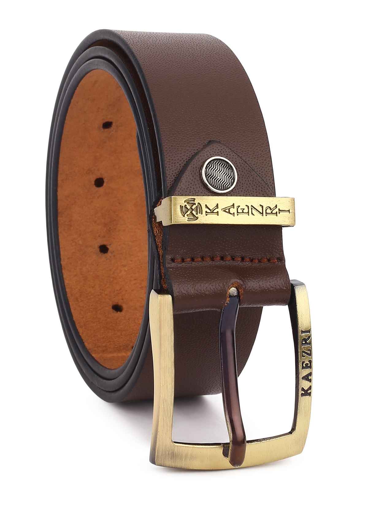 Kaezri Genuine Leather Brown Belt for Men | Mono - 42
