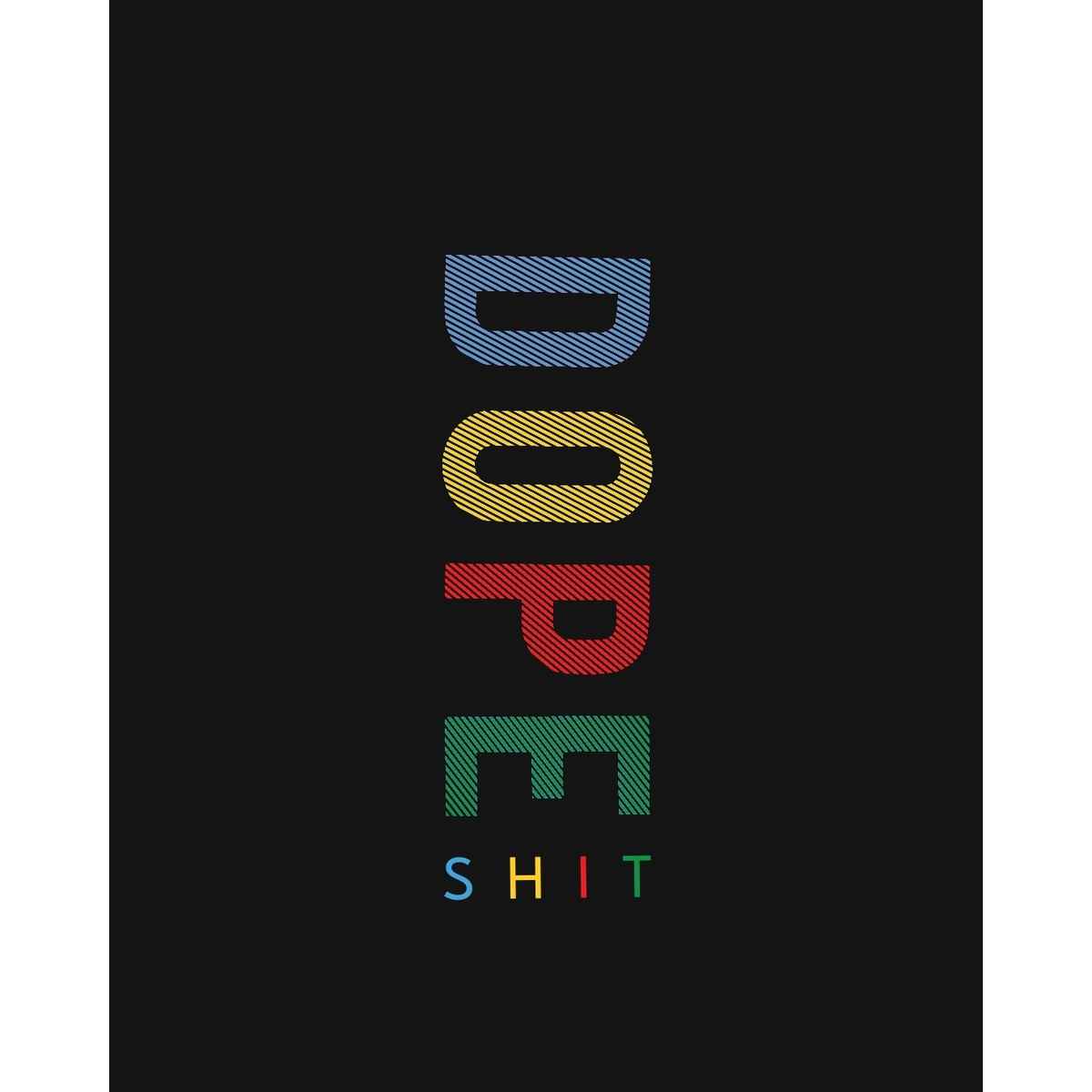 Bewakoof Women's Dope Shit Typography Boyfriend T-shirt | Black - L