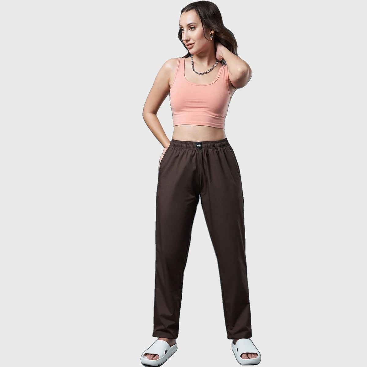 Bewakoof Women's Brown Pyjamas | S