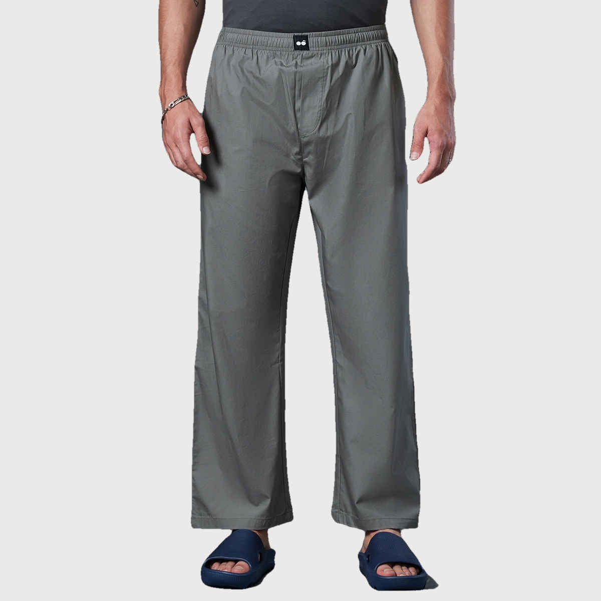 Bewakoof Men's Oversized Pyjamas | Grey - M