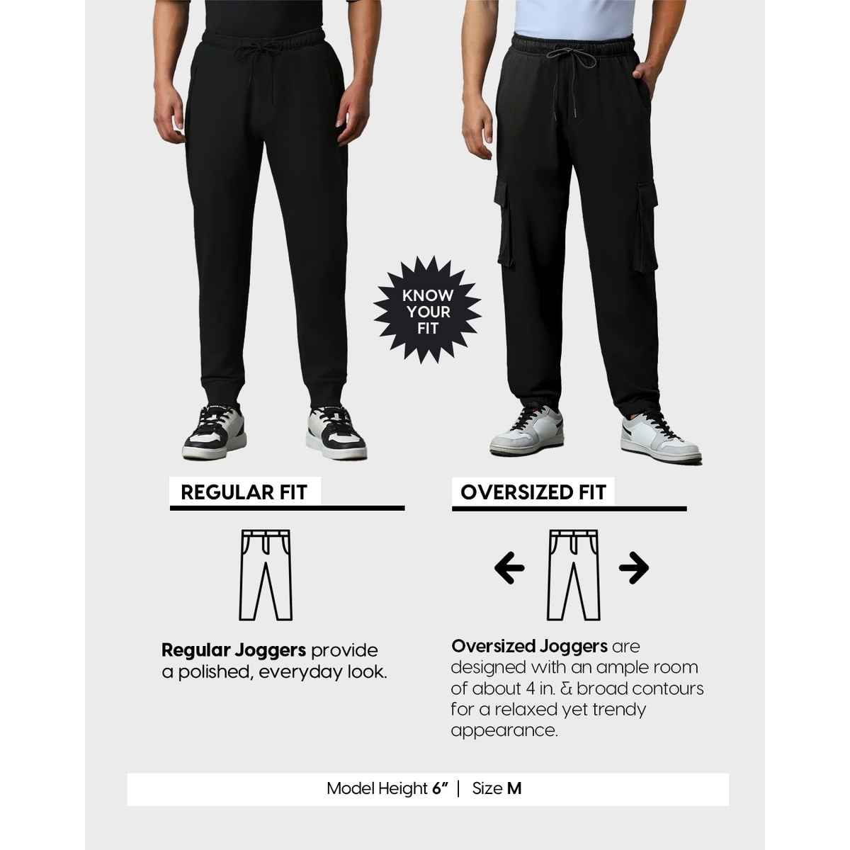 Bewakoof Air 1.0 Men's Oversized Cargo Joggers | Grey | M