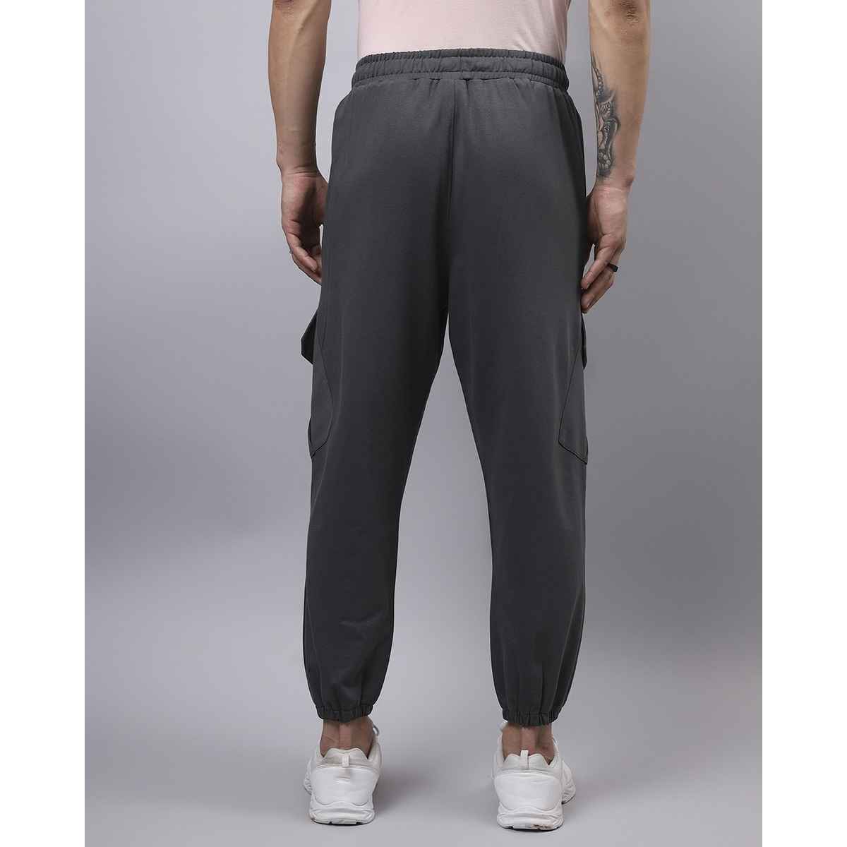 Bewakoof Air 1.0 Men's Super Loose Fit Cargo Joggers | Grey - XL
