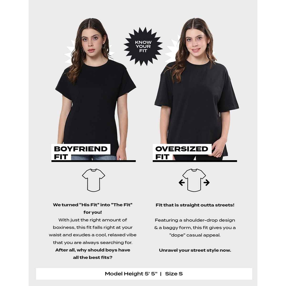 Bewakoof Women's BTS Astro JIN Graphic Printed Oversized T-shirt | Black - S