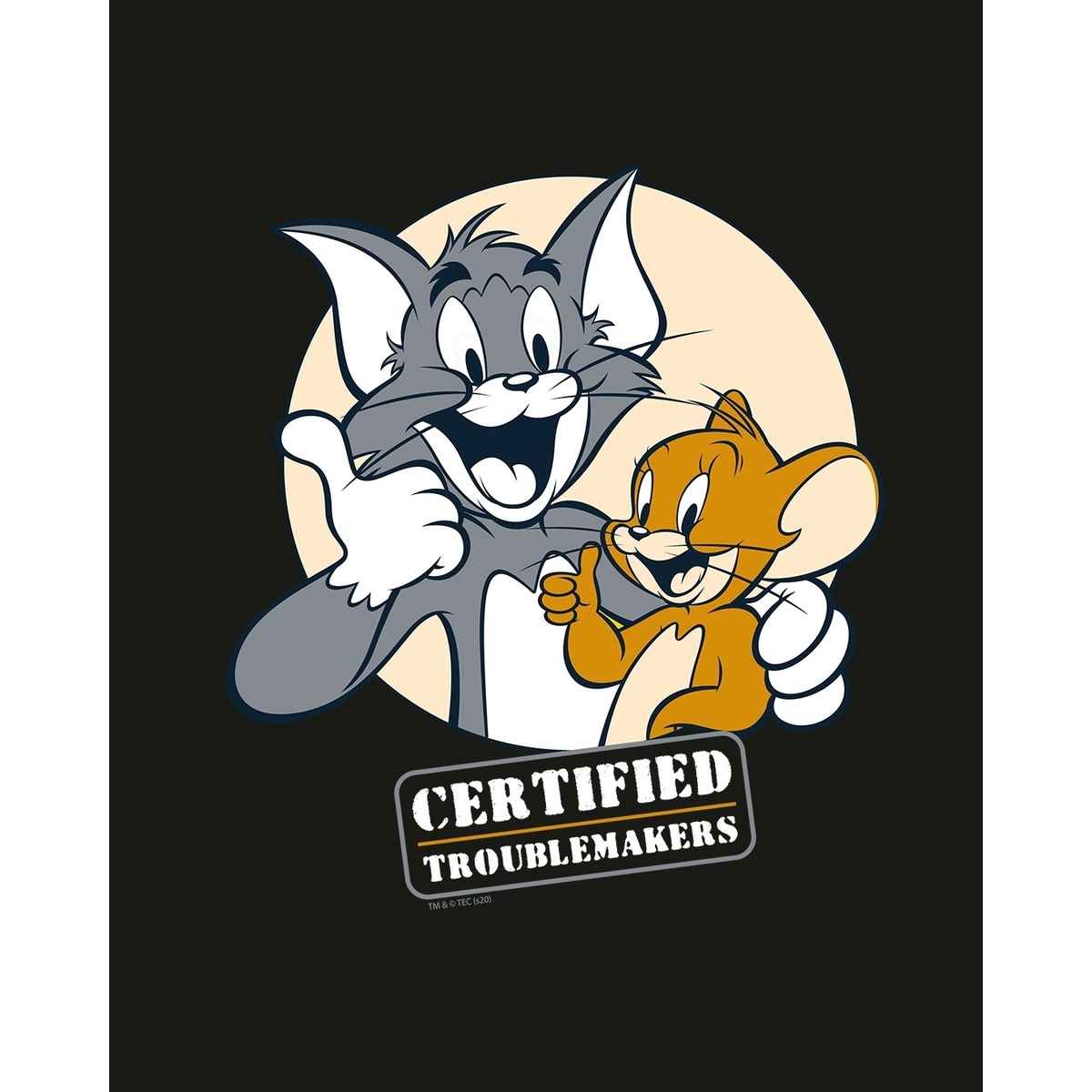 Bewakoof Men's Certified Troublemakers Graphic Printed Oversized T-shirt | Black - S