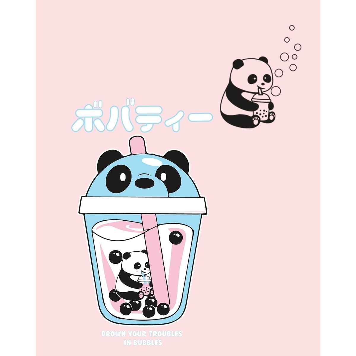 Bewakoof Women's Bubble Panda Graphic Printed Boyfriend T-shirt | Pink - XL