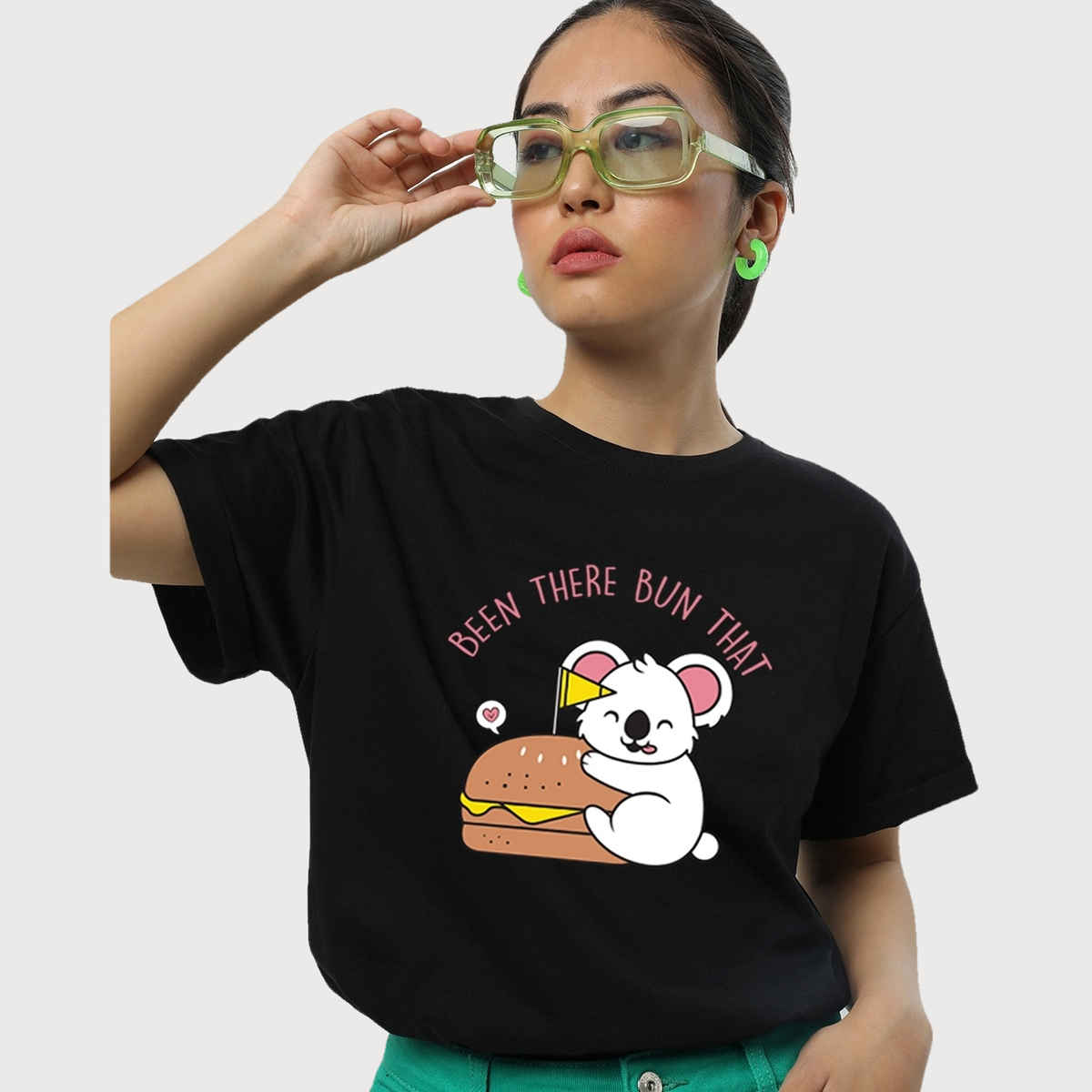 Bewakoof Women's Been There Graphic Printed Boyfriend T-shirt | Black - S