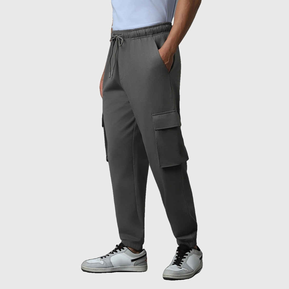 Bewakoof Air 1.0 Men's Oversized Cargo Joggers | Grey | M