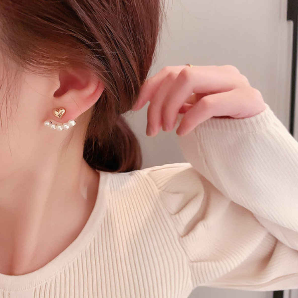 BeautyNX Heart Bloom Studs Earrings | Gold | BNX-EAR-0013