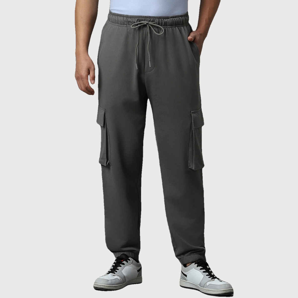 Bewakoof Air 1.0 Men's Oversized Cargo Joggers | Grey | M