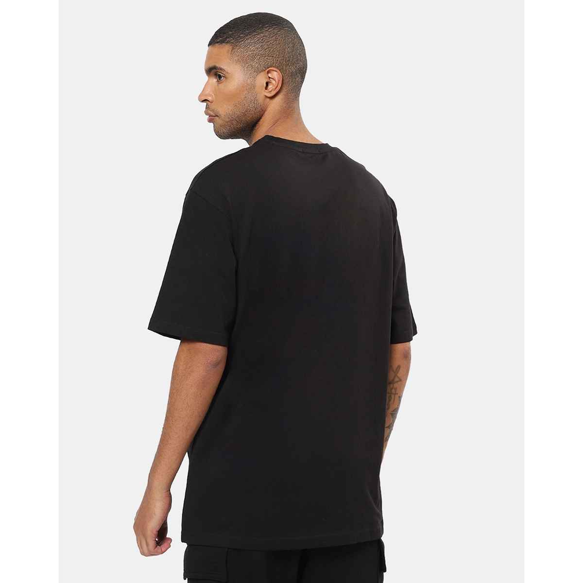 Mad Over Print Men's Meme Oversized T-shirt | Black - L