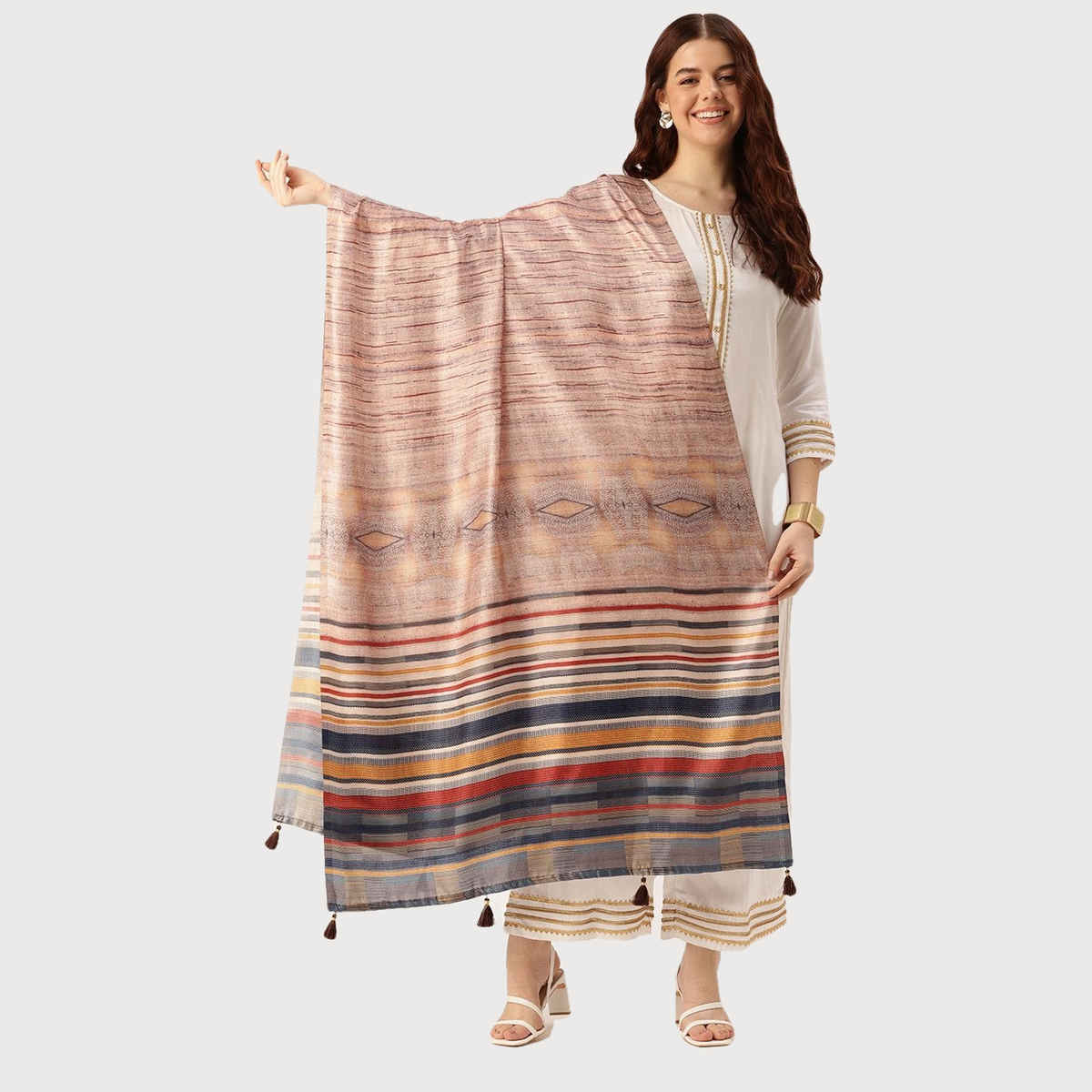 Ishin Multi Color Cotton Dupatta | 1046