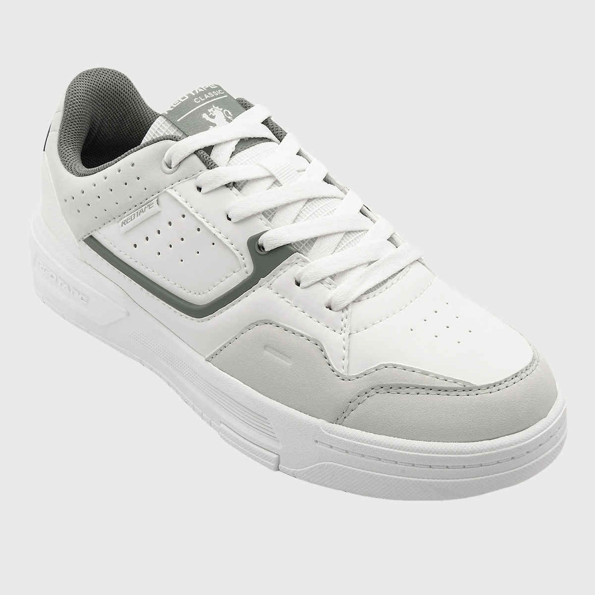 Red Tape Men's Super Sneakers | RSL1244 | White Grey - UK 8