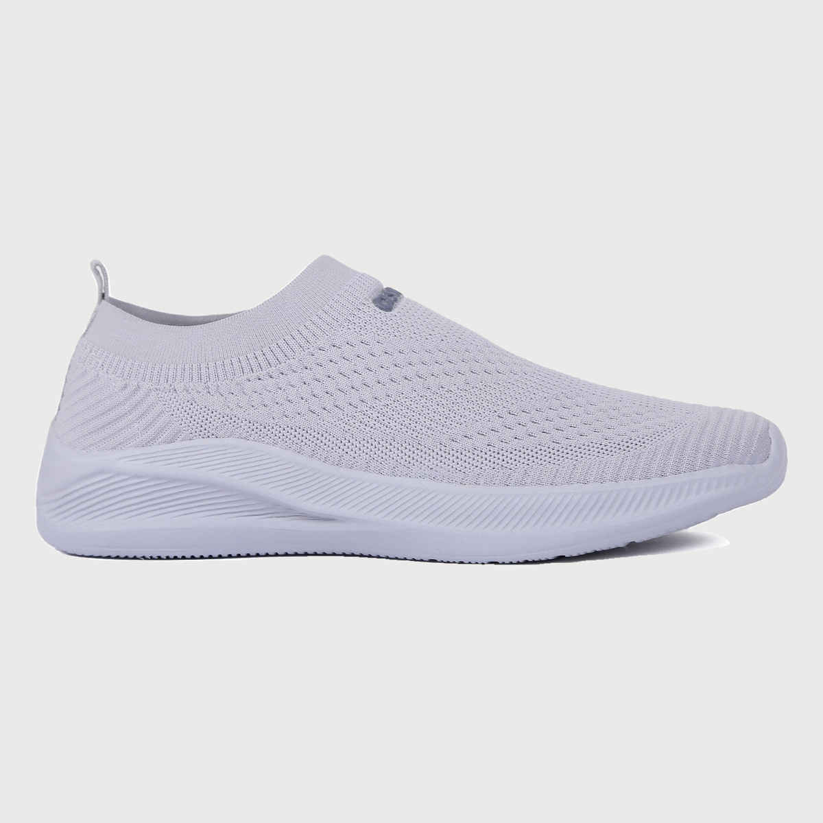 Asian Men s Wind-04 Light Grey Laceless Shoes | UK-8