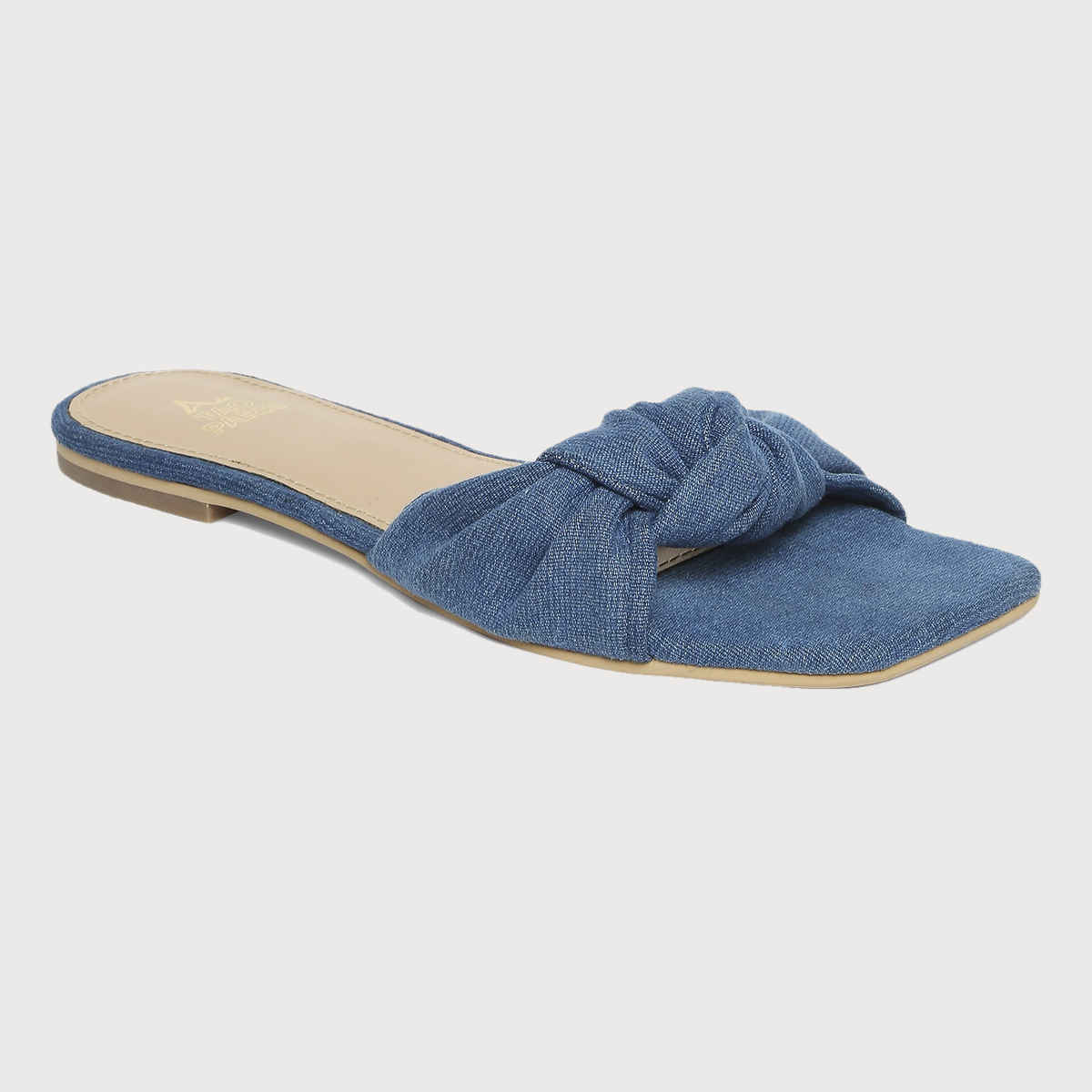 Tao Paris No Back Strap Open Toe Flats Women's Dark Blue | UK6