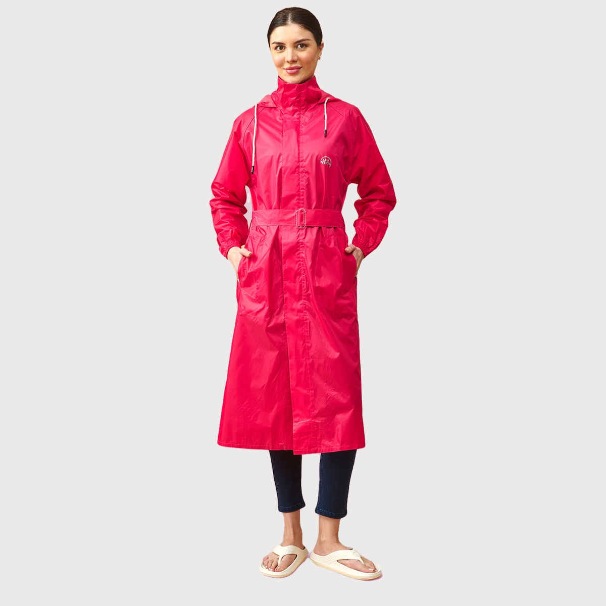 Lux Venus Over Coat Rainwear for Women - Pink | L