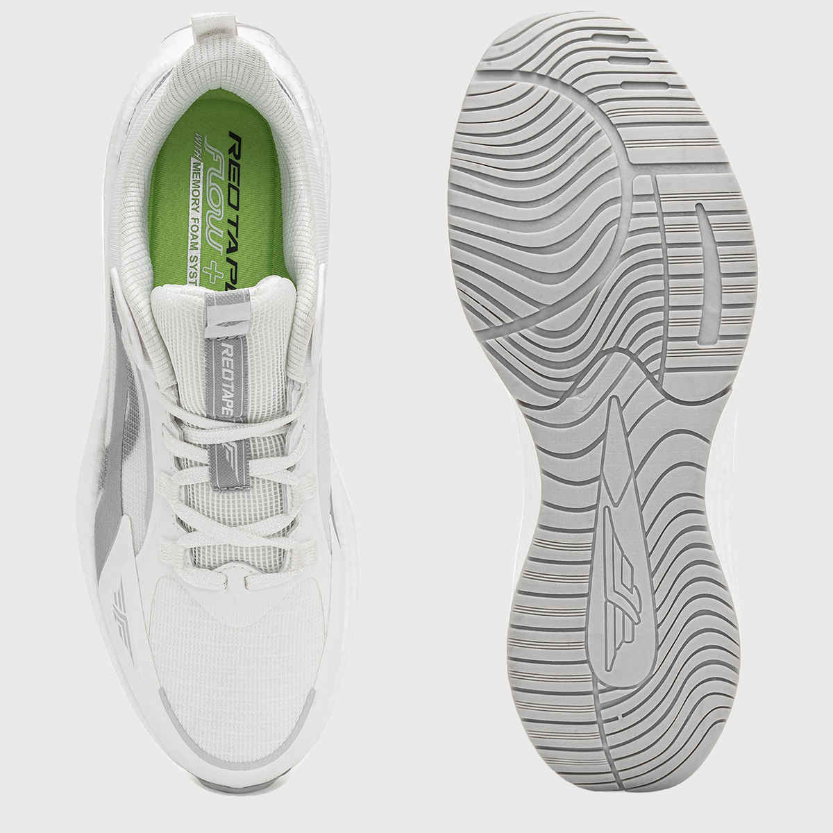 Red Tape Athleisure Sports Shoes for Men | Soft Cushioned Insole, Slip-Resistance - White - 6