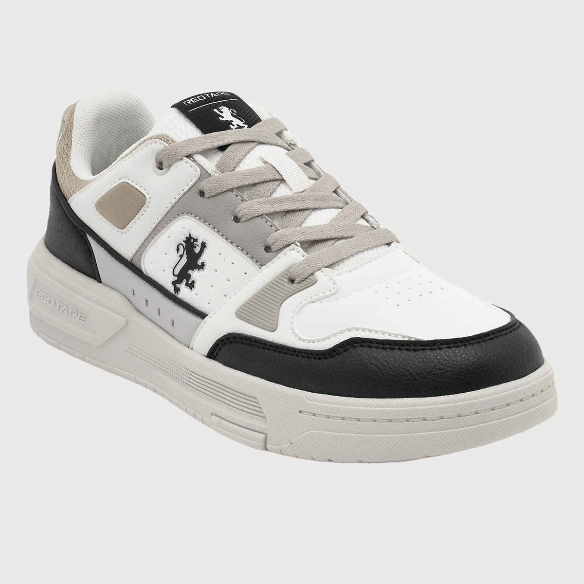 Red Tape Casual Sneaker Shoes For Men | Impact-Resistant Comfort | Black-Brown | Size 6