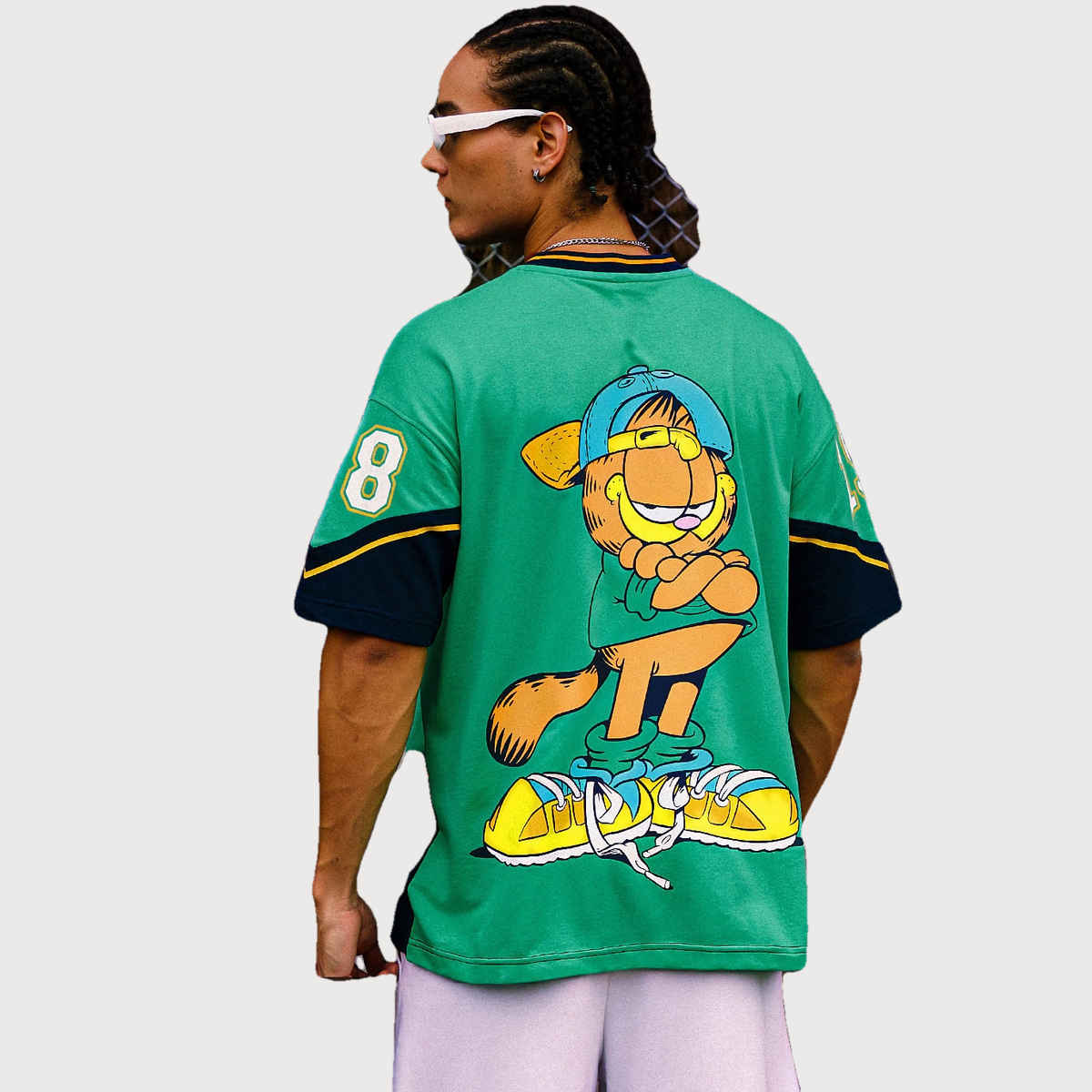 The Souled Store Garfield - Sporty Cat Oversized T-shirts | Multi | L | 233906