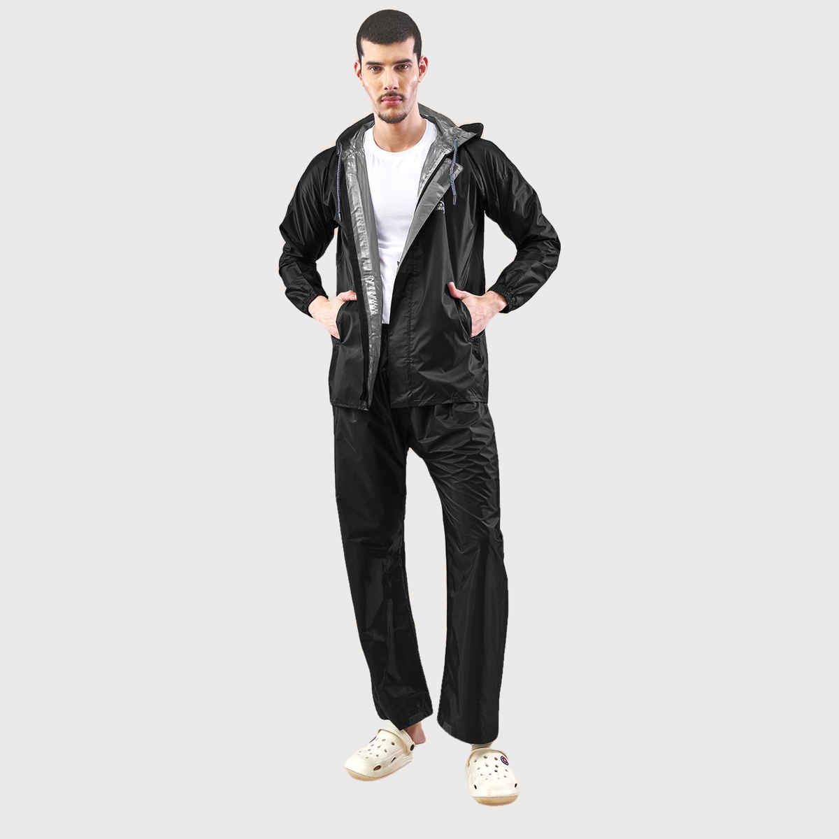 Lux Venus Reversible Rain Suit for Men - Black | 3XL