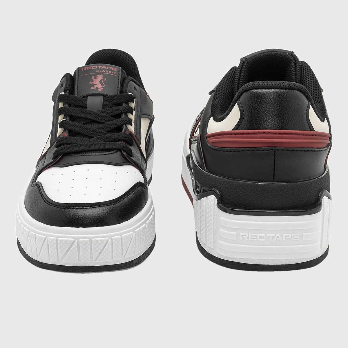 Red Tape Casual Sneaker Shoes For Men | Arch Support And Shock Absorption | Beige-Black | Size 11