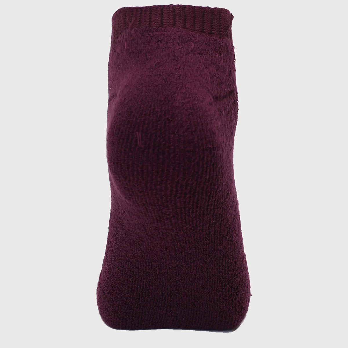 Adidas Unisex Reverse Select Terry Low Cut Shadow Socks | One Size | Maroon & Magic Beige