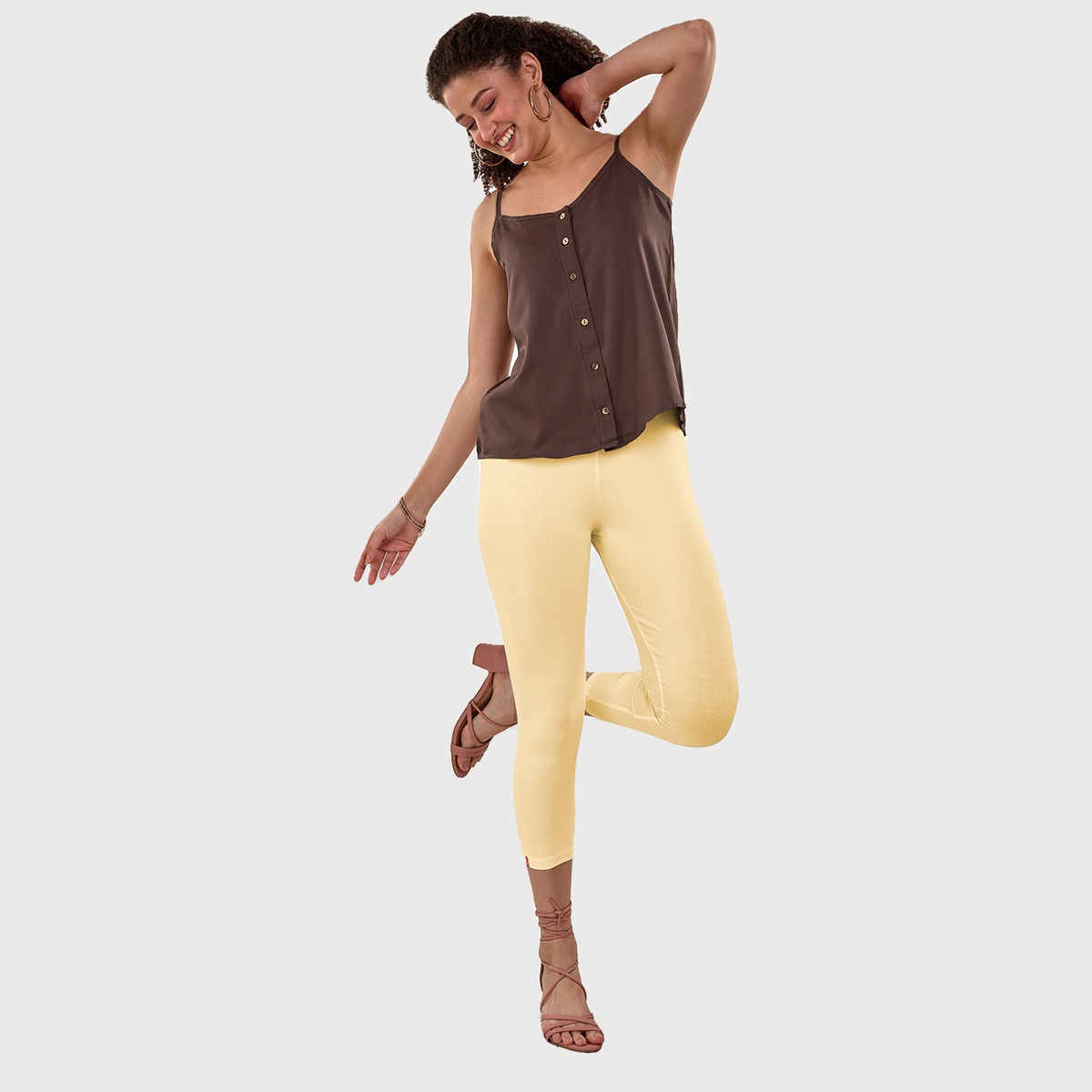 Lyra Women's Capri | Cream - Free Size