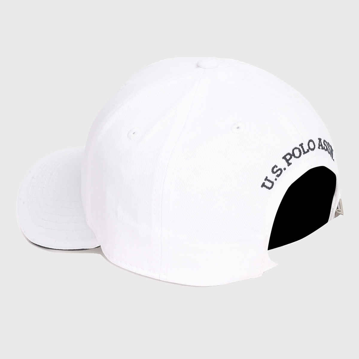 USPA Contrast Logo Cotton Cap For Men Stylish - White - One Size