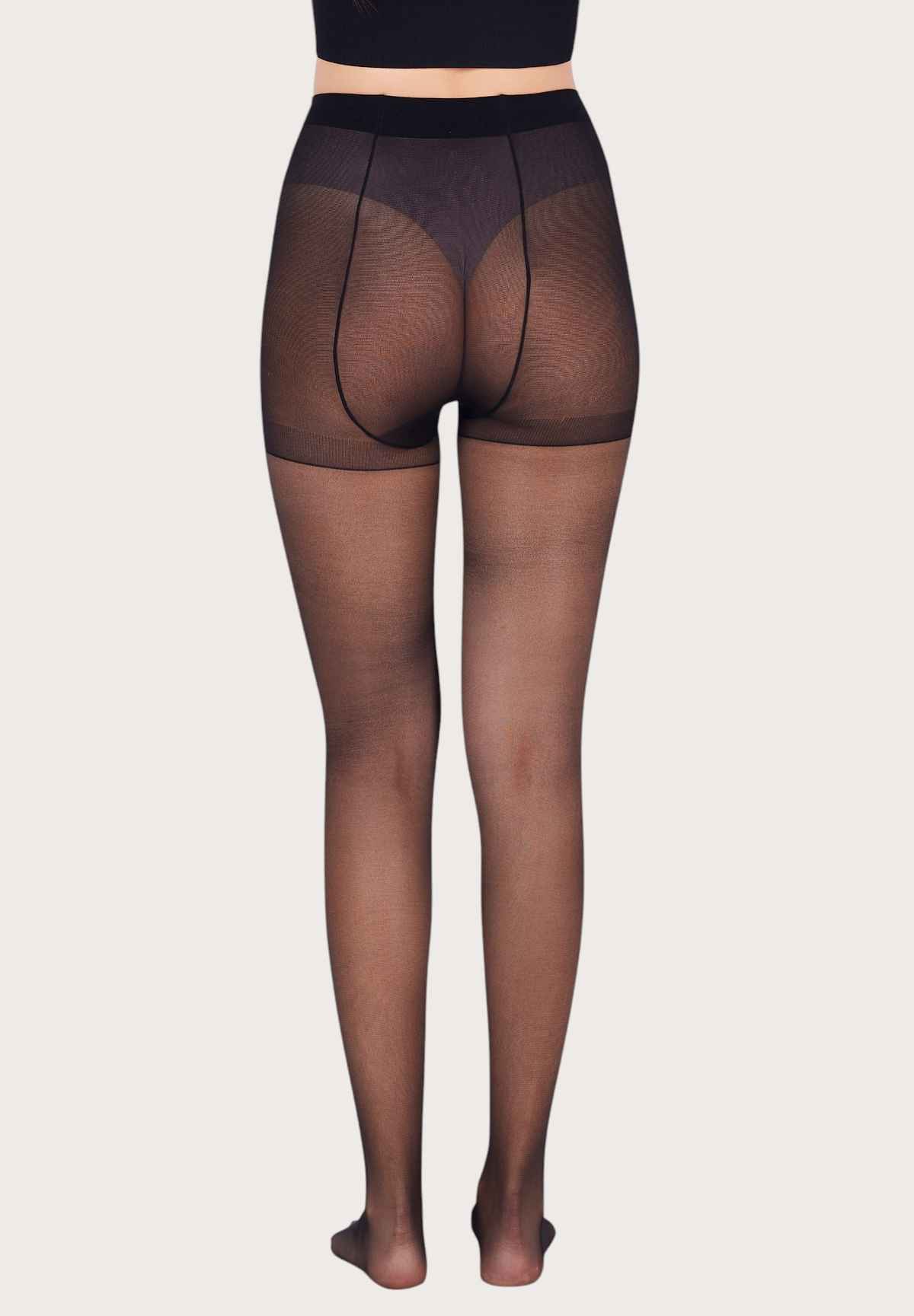 PLUMBURY Women's High Waist Pantyhose Sheer Tights Stockings