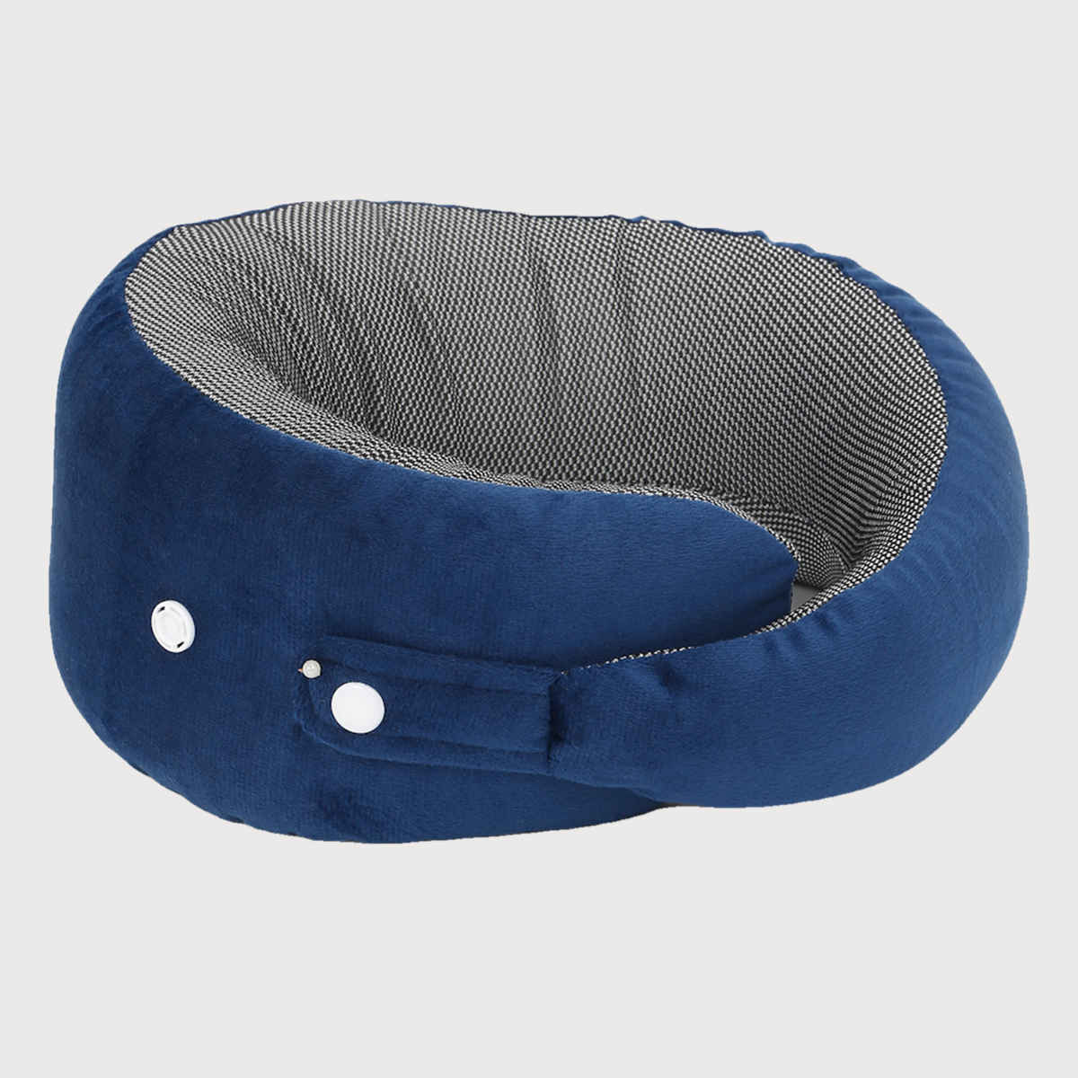 Kaaytee 100% Pure Memory Foam Travel Neck Pillow - Stable Neck Support | Blue