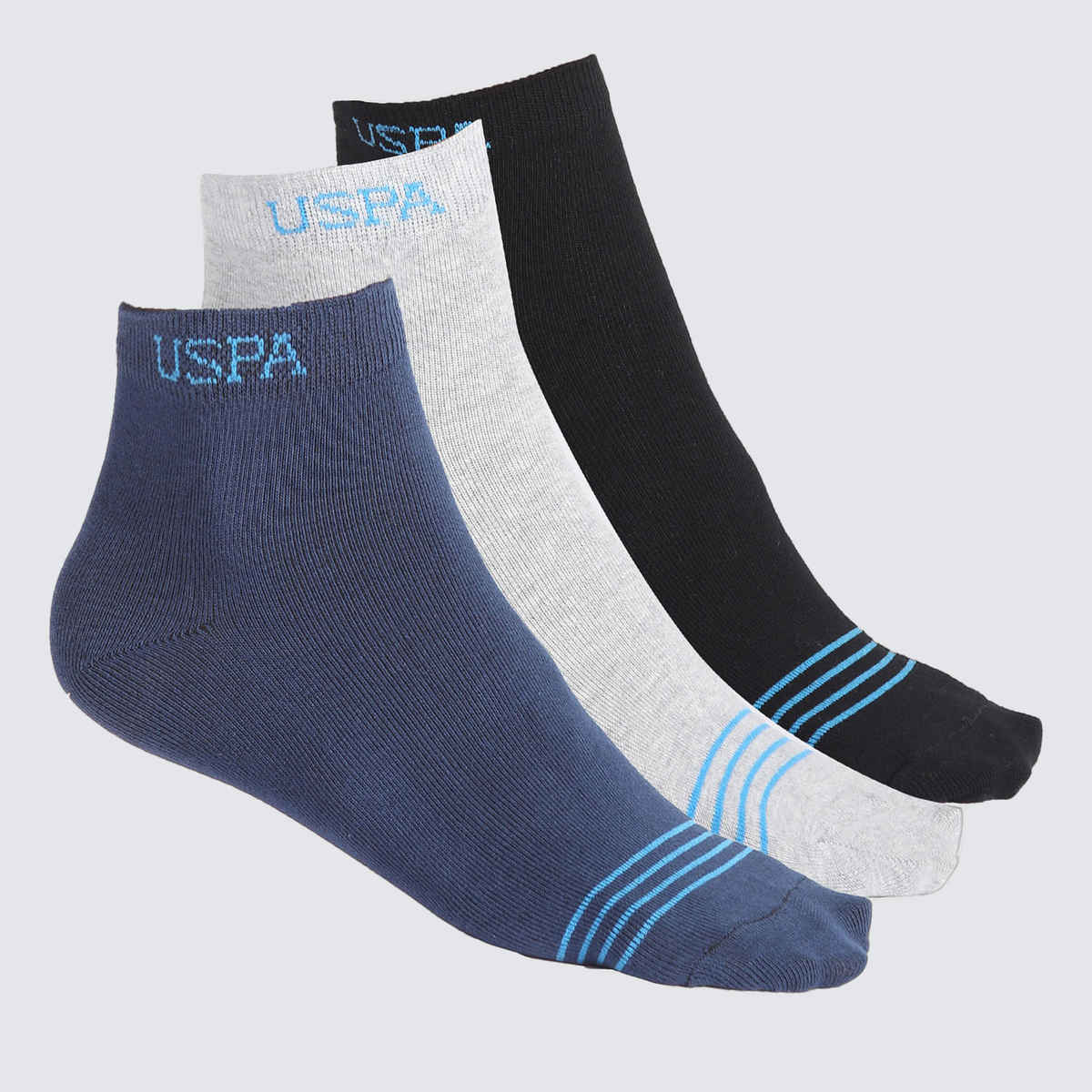 U.S. Polo Assn. | Socks Pack of 3 | I646 | Navy, Black and Grey