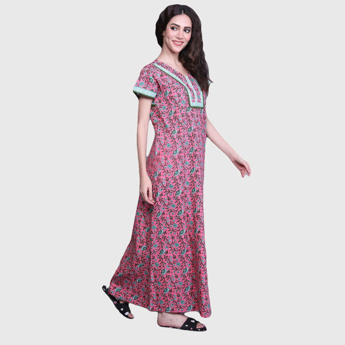 Evolove Women's Nighty Peach LNGCO3300RP-L