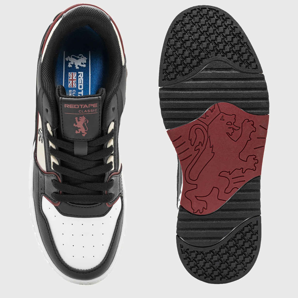 Red Tape Casual Sneaker Shoes For Men | Arch Support And Shock Absorption | Beige-Black | Size 7