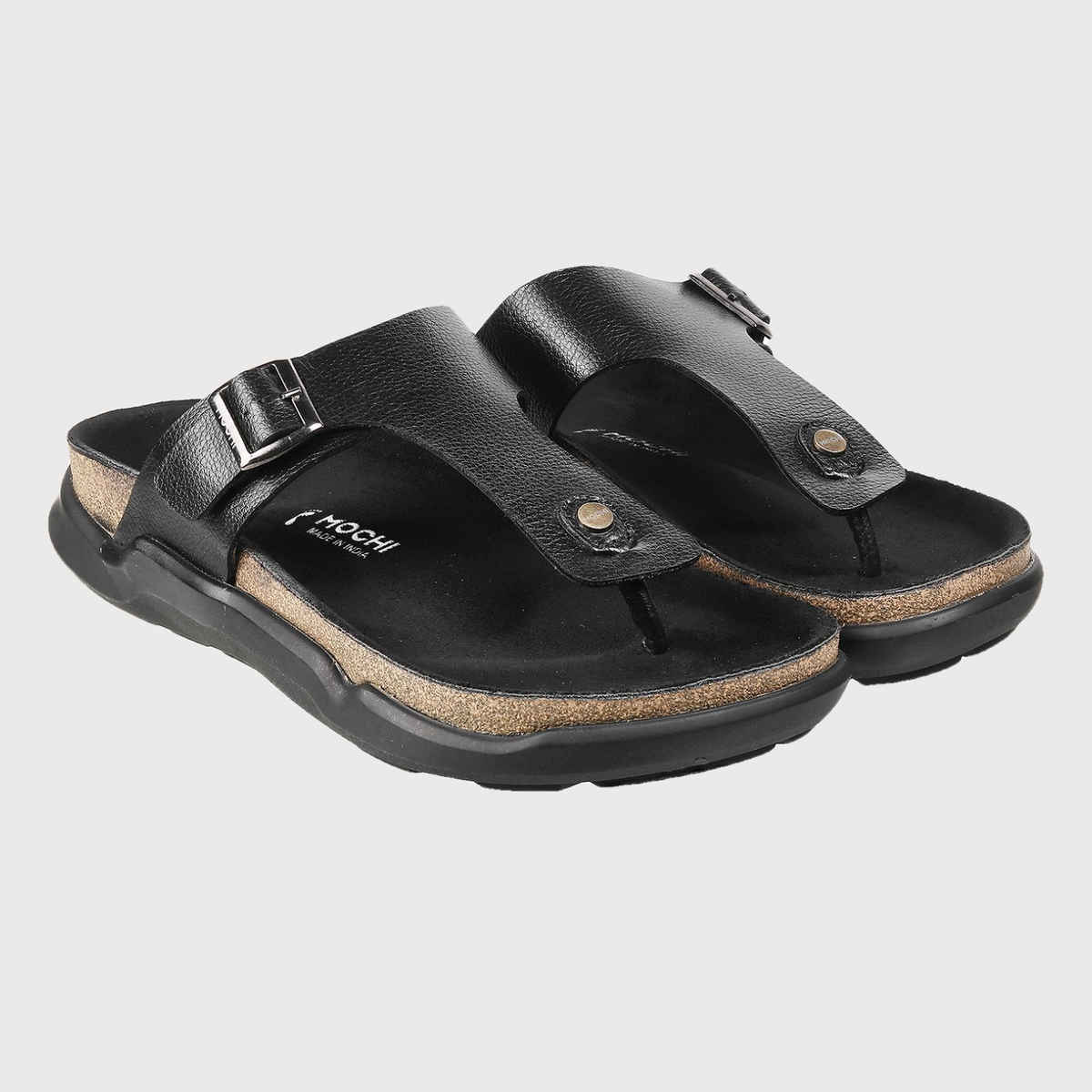 Mochi Men Black Color Slip On Ethnic | Size UK 8 | 16-753