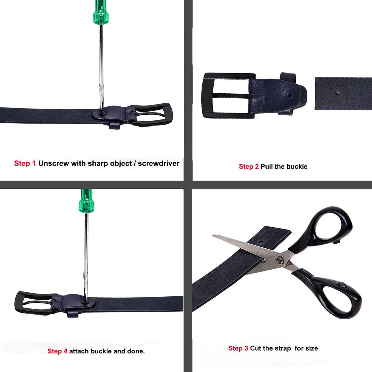 URBAN FOREST Men's Casual Leather Belt | Blue