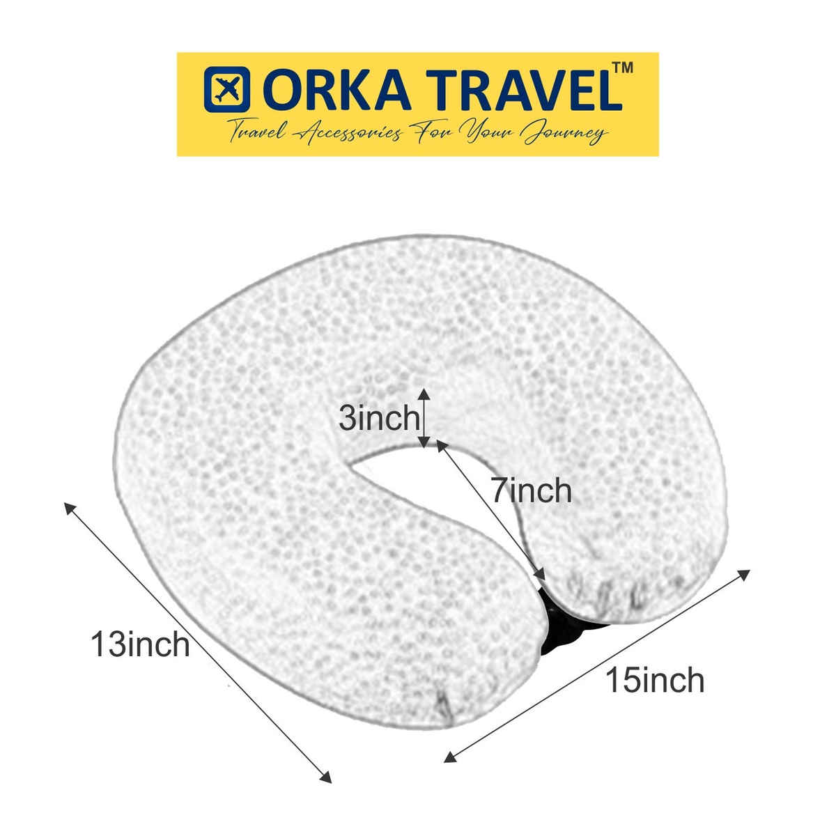 ORKA Unisex Solid Spandex Neck Pillow | Black, Grey - One Size