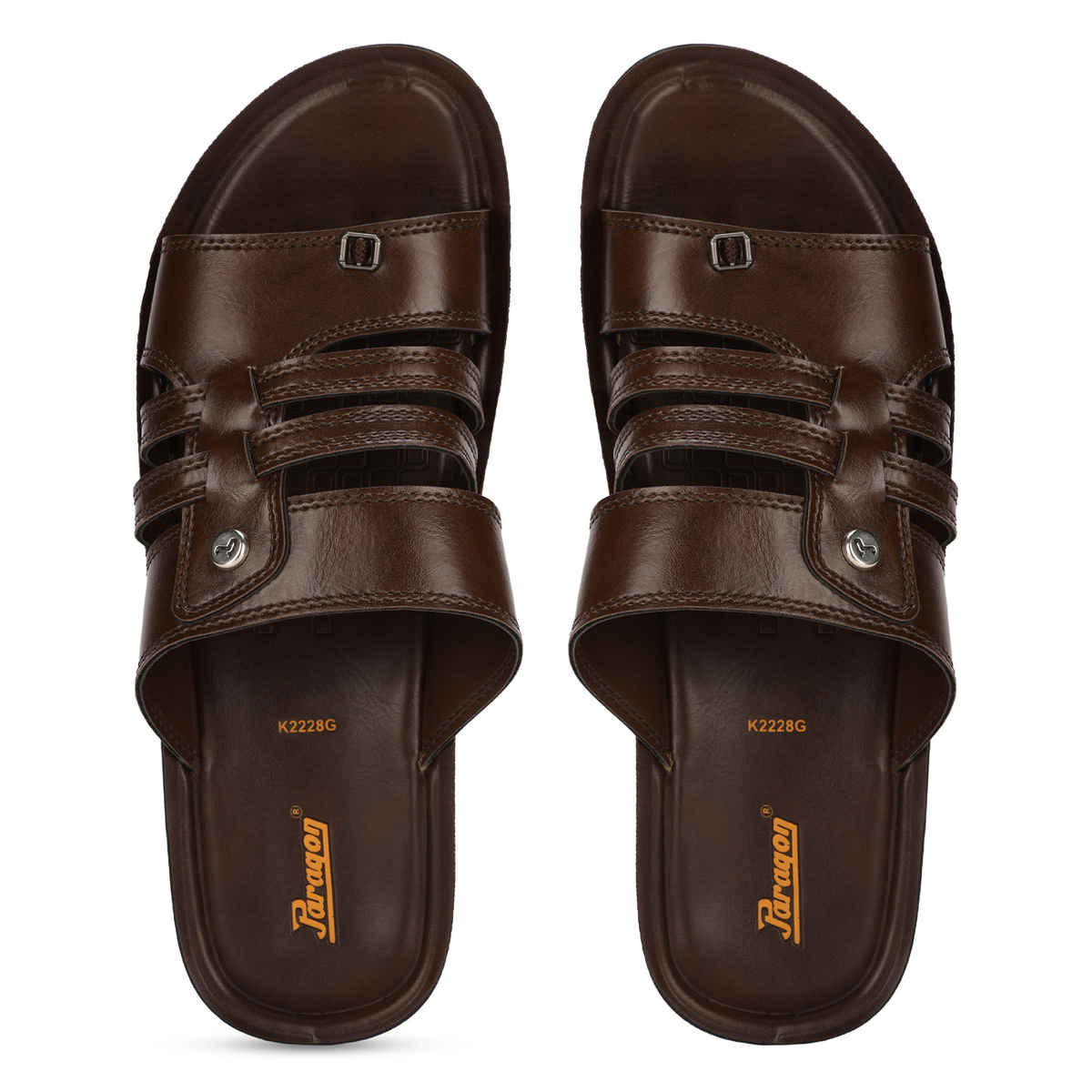 Paragon Men's Brown Pu Sandals PUK2228G UK 7