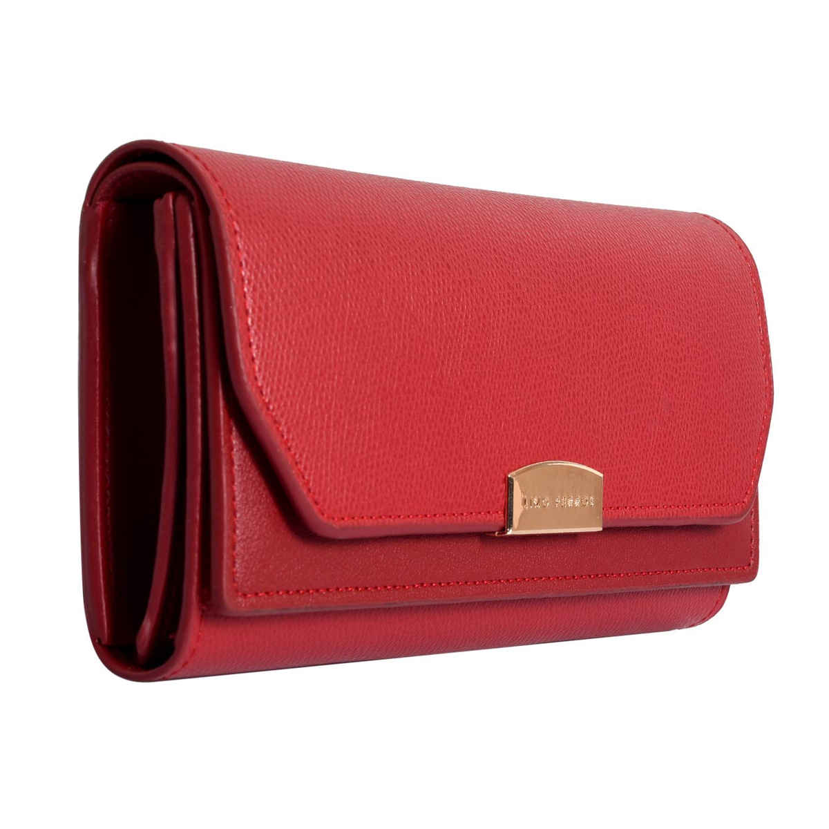 Lino Perros Women's Solid Wallet | LWPR00417 | Red