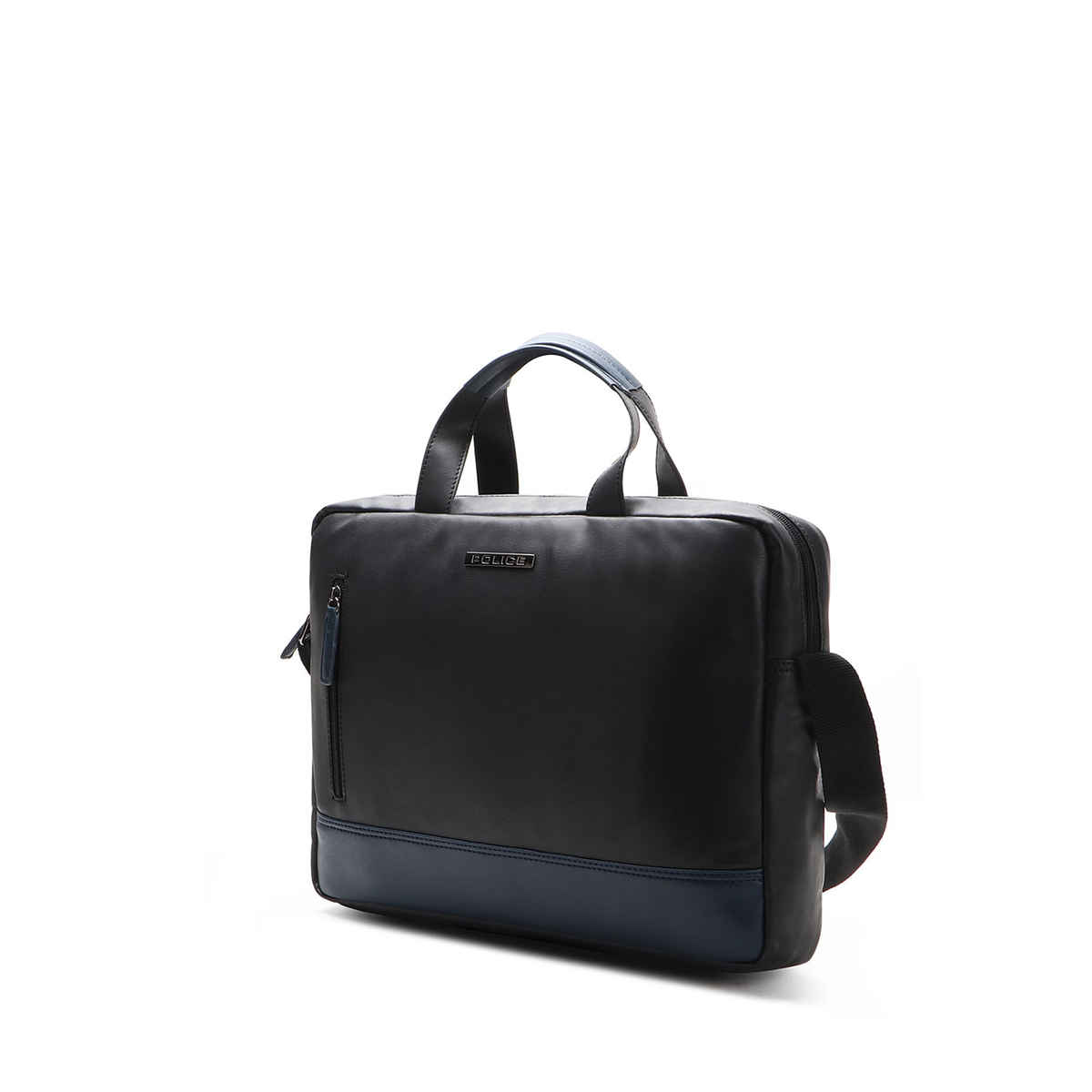 Police Men's Artificial Leather 2 L Messenger Bag | Black and Dark Navy - Free Size