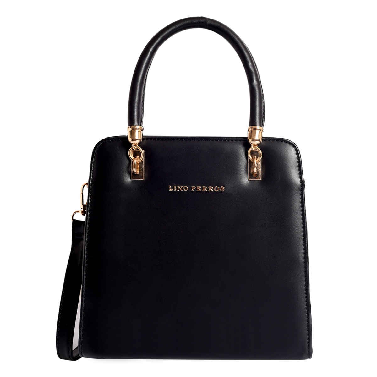 Lino Perros Women's Satchel | LWHB02250 | Black